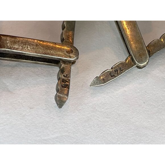 Sterling Silver & Hematite Cameo Soldier Cufflinks & Tie Clip Set - Picture 7 of 11